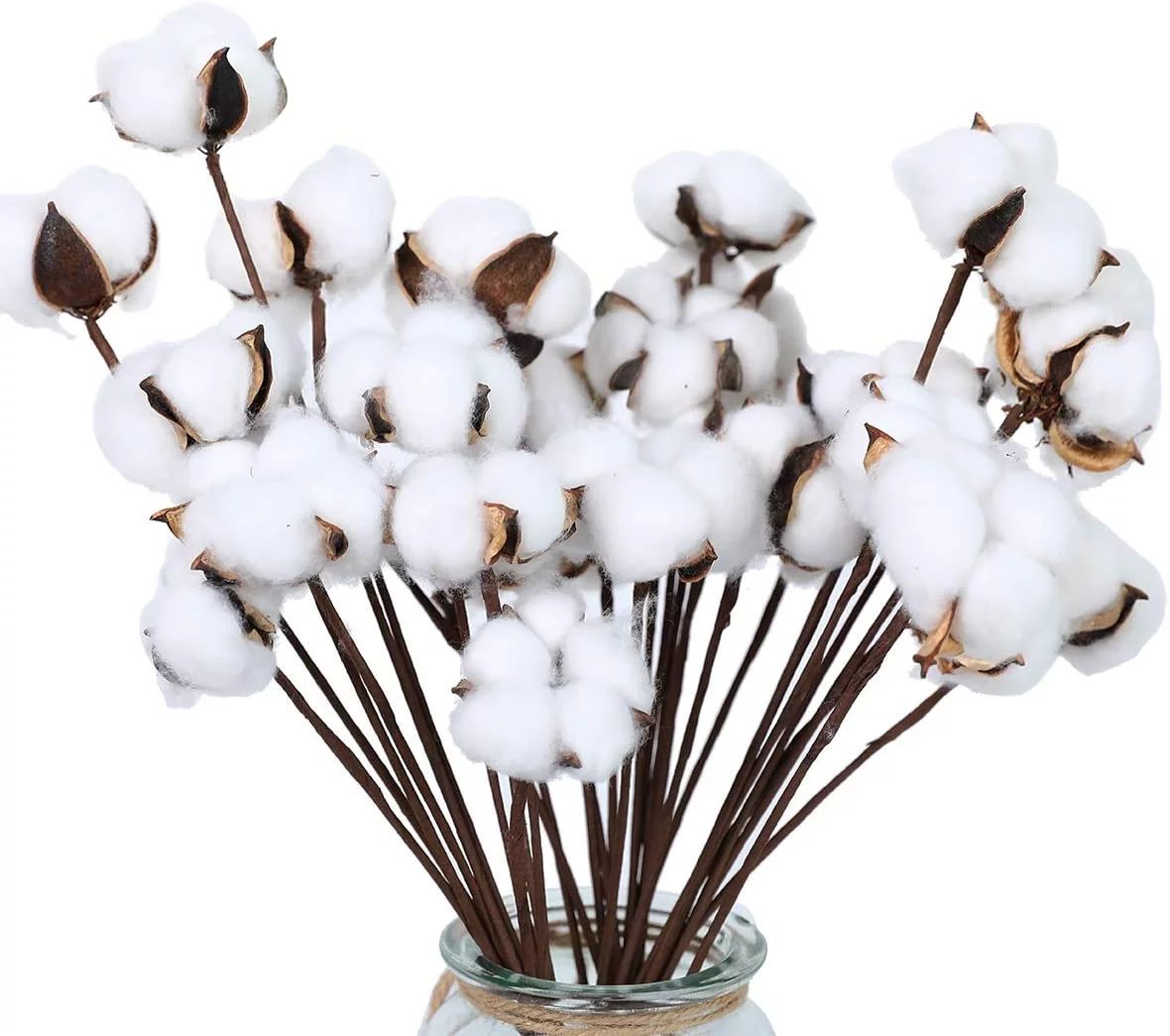 Cotton Stems 30 Pack, Farmhouse Decor Fall Decorations for Rustic Home, Office, Hotel, Floral Fil... | Walmart (US)