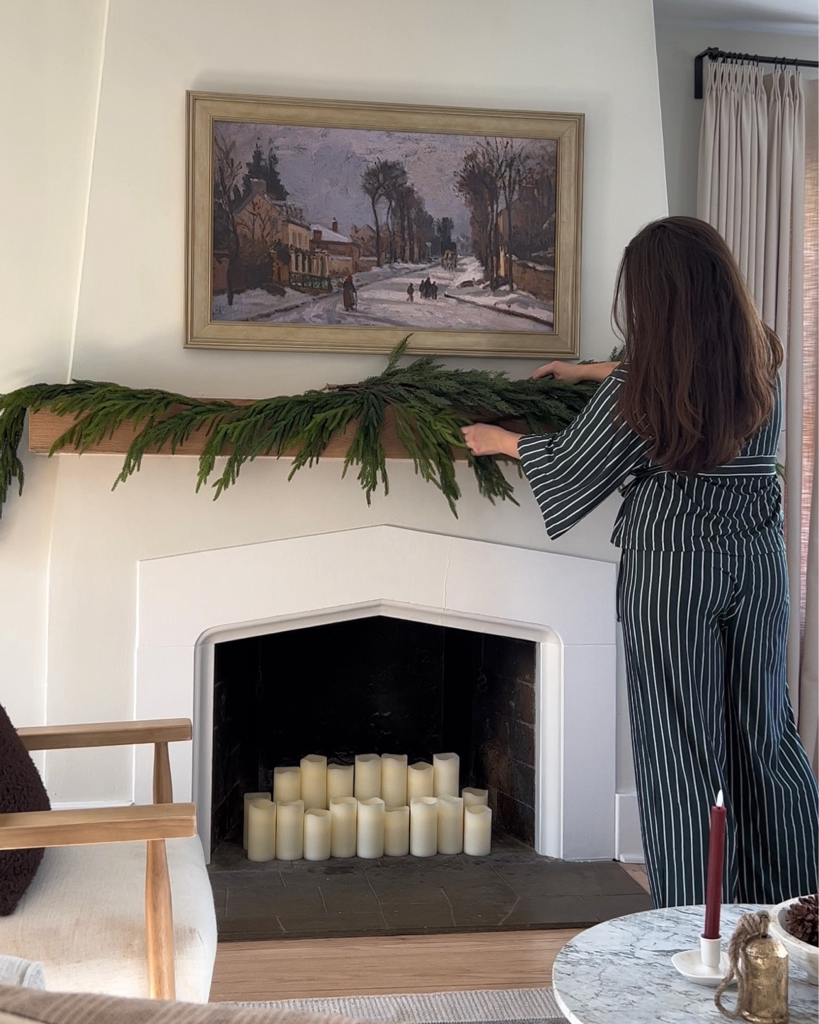 Christmas pajamas | Holiday pajamas | Holiday fireplace decor #holidaypajamas #christmaspajamas 

#LTKSeasonal #LTKstyletip #LTKHoliday