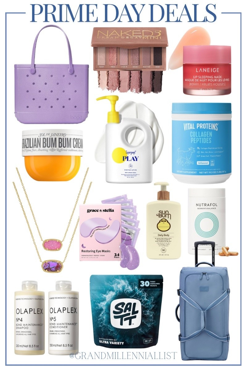 Amazon prime deals
Amazon prime beauty deals 
Bog bag, sunscreen for beach pool, collagen powder, Kendra Scott, necklace deals, electrolyte packets, Olaplex, Naked eyeshadow palettes, Laneige 

#LTKSaleAlert #LTKBeauty #LTKFindsUnder100