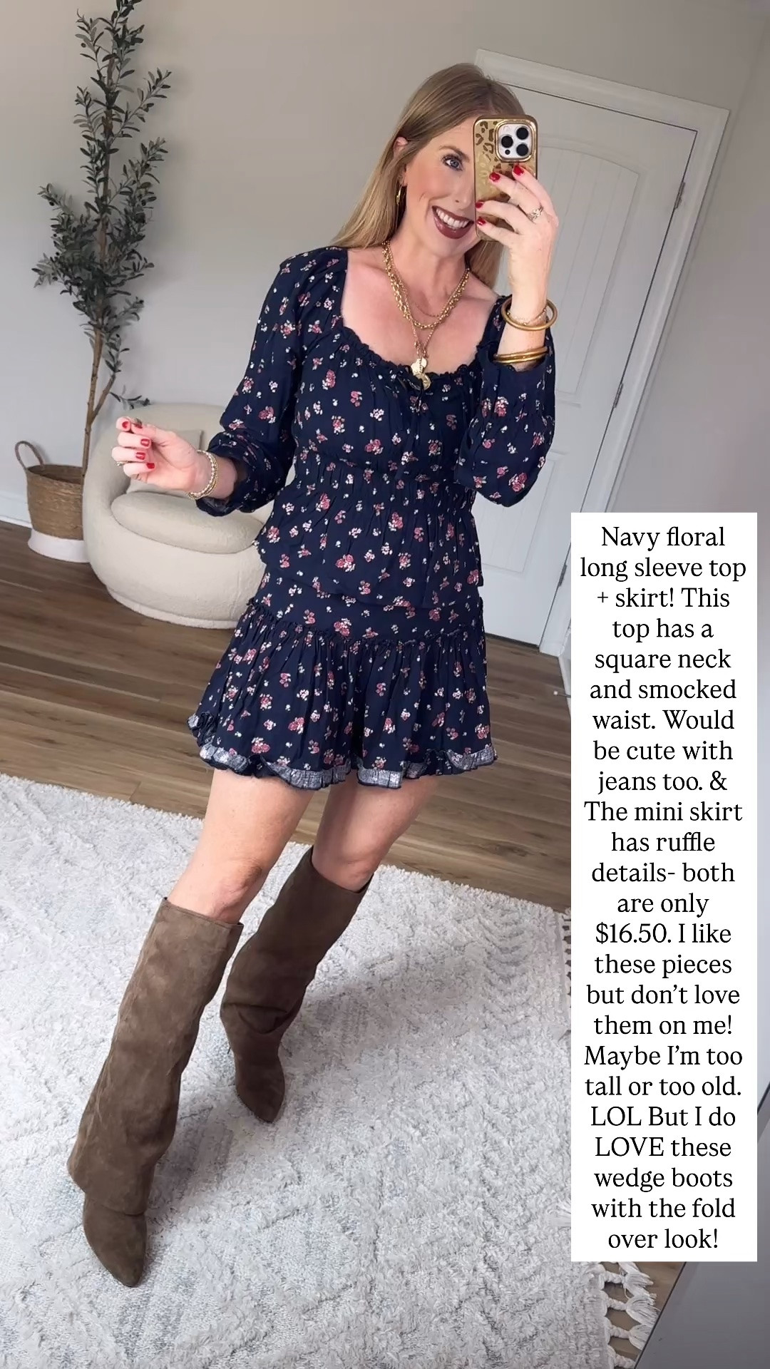 Walmart floral top and mini skirt

#LTKootd