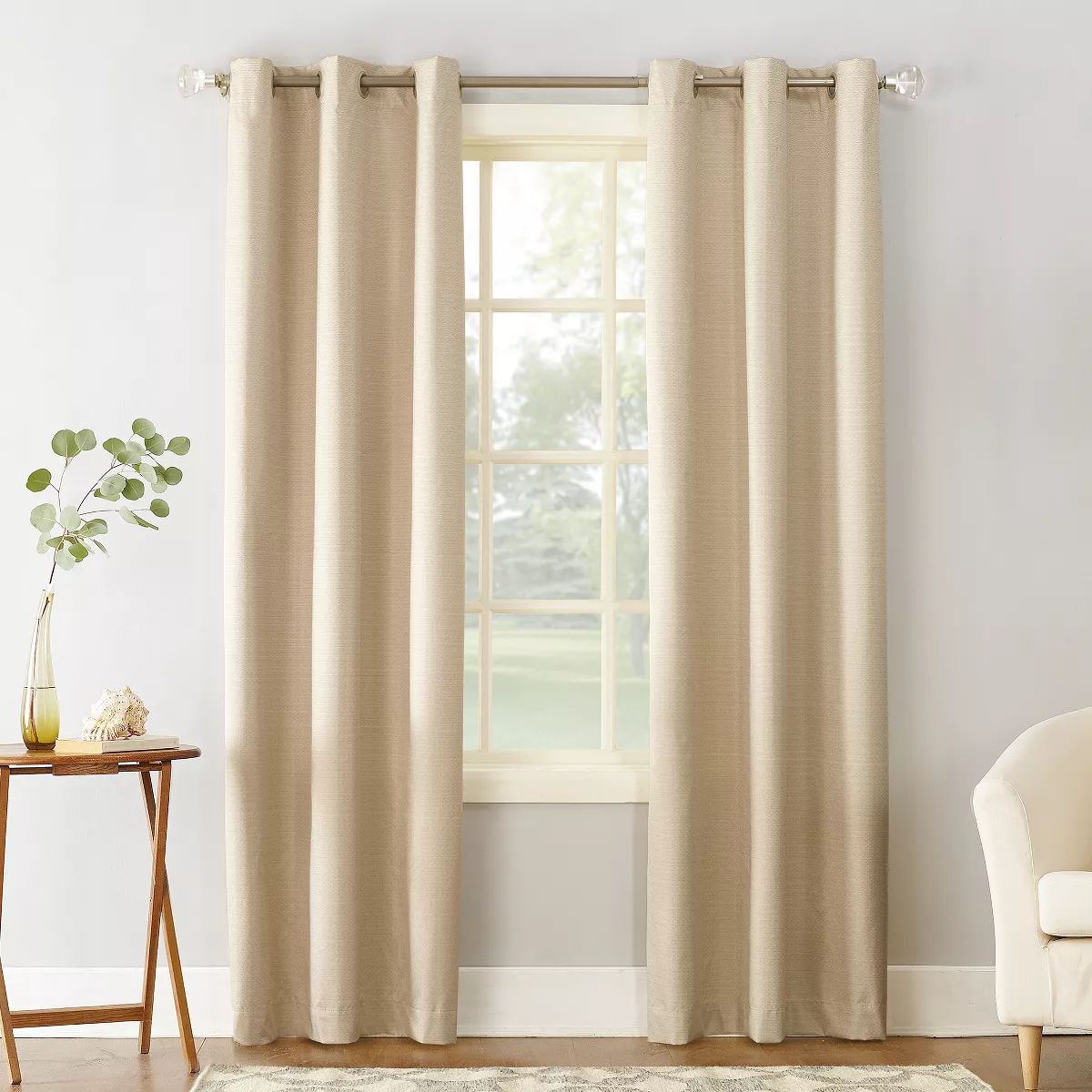 Cooper Textured Thermal Insulated Grommet Top Room Darkening Curtain Panels - Sun Zero | Target