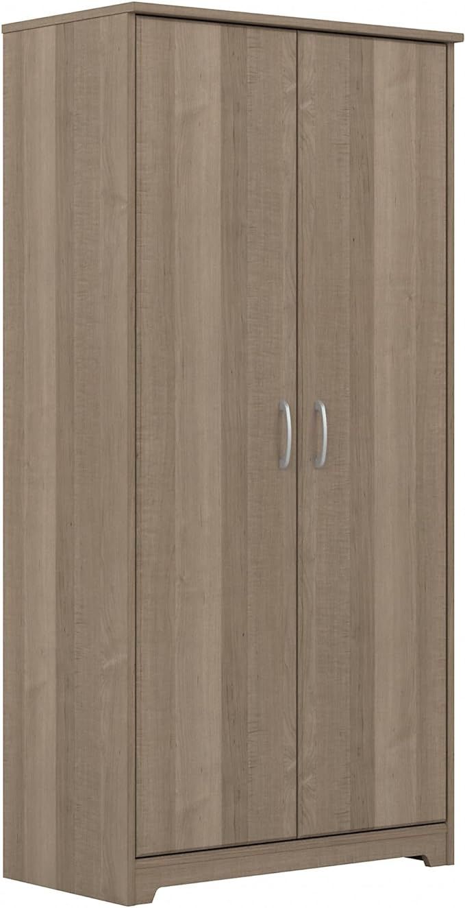 Bush Furniture Cabot Tall Bathroom Storage Cabinet with Doors, Ash Gray | Amazon (US)
