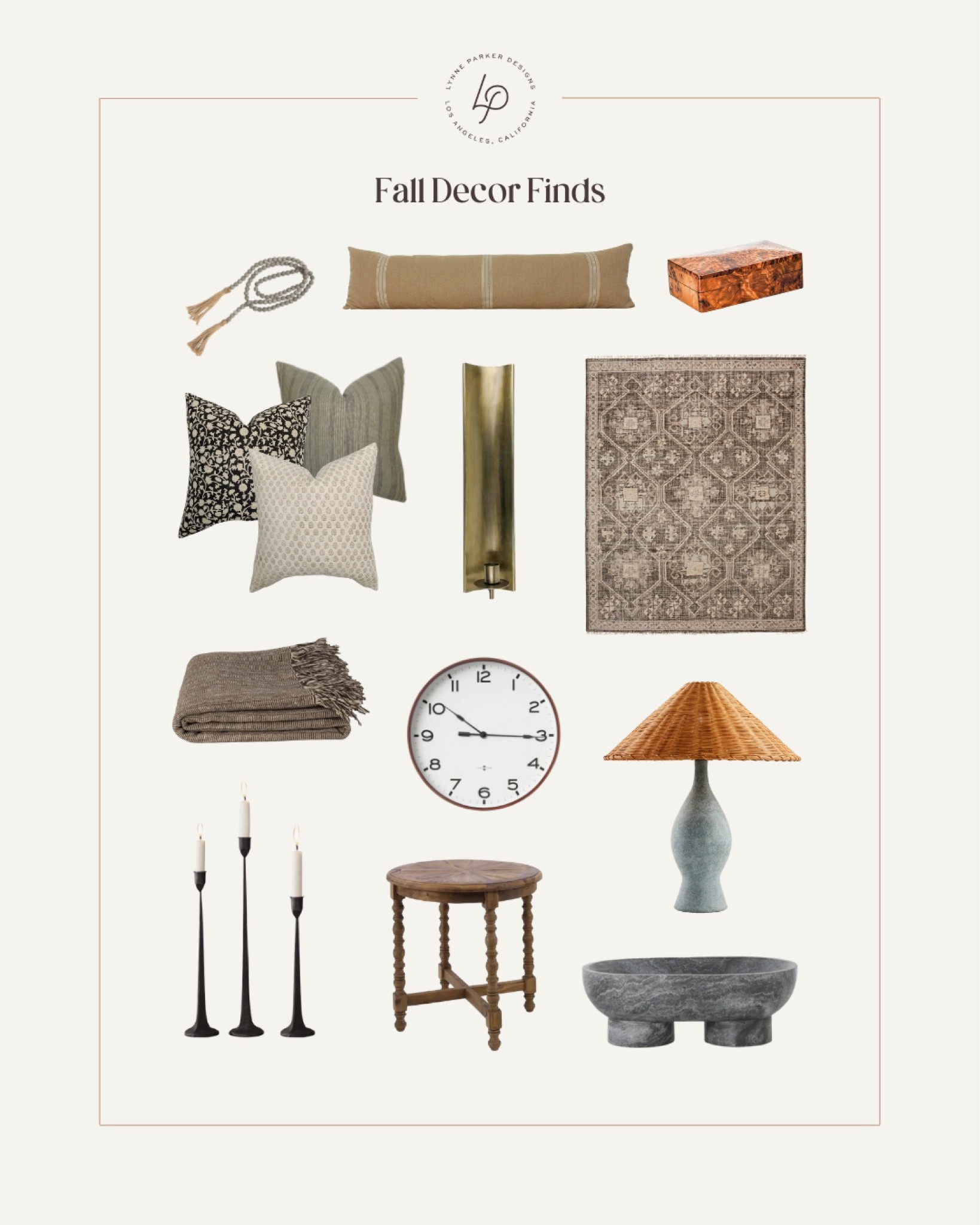 A roundup of some our favorite Fall decor finds! Featuring linen throw pillows, wall decor, wooden side tables, black iron candle holders, ceramic bowls, and textured throw blankets.

#LTKSeasonal #LTKhome #LTKstyletip