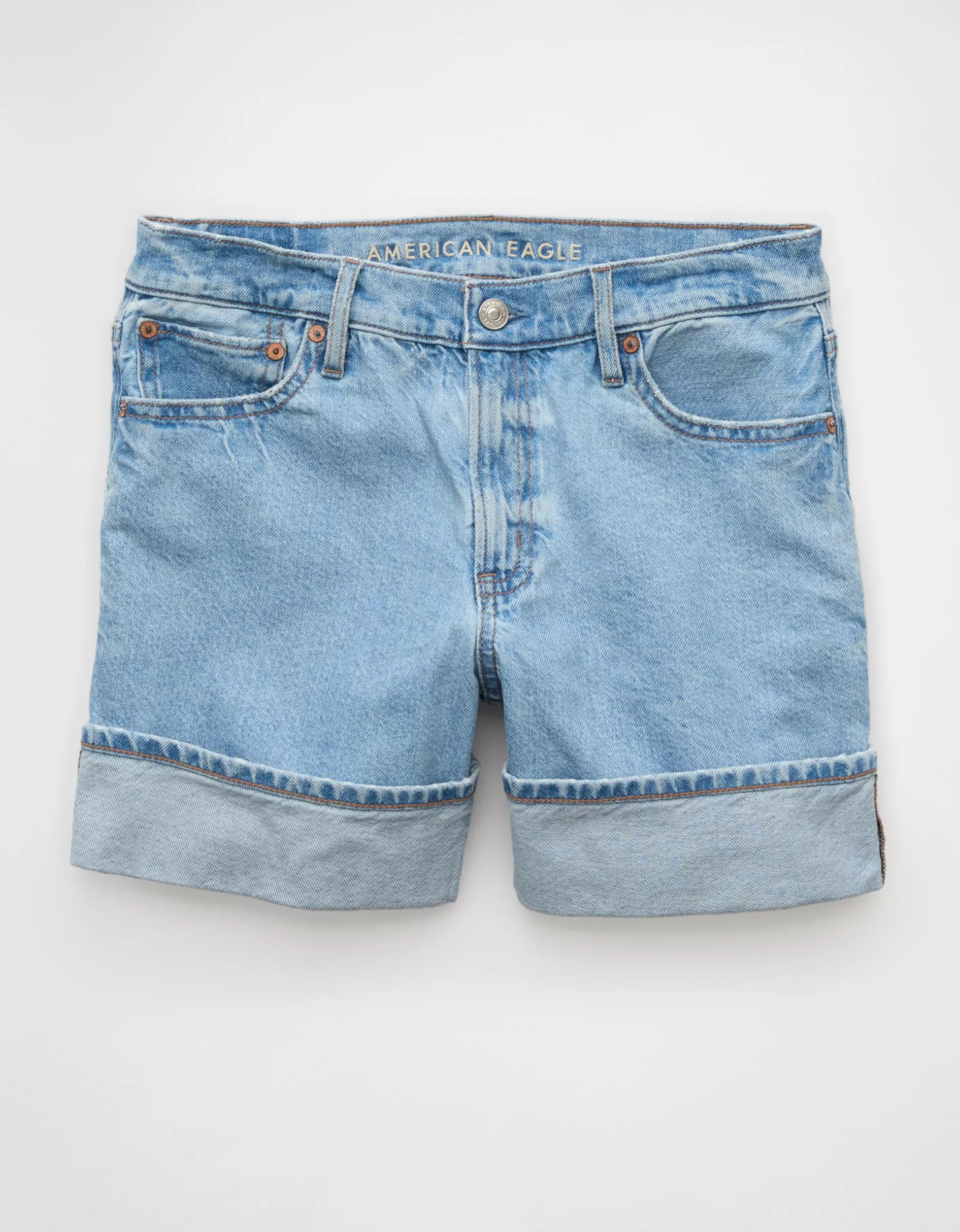 AE Strigid Super High-Waisted 6" Relaxed Denim Short | American Eagle Outfitters (US & CA)