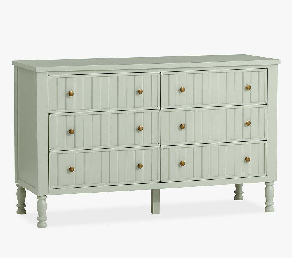 Catalina Beadboard Extra Wide Dresser, Sage | Pottery Barn Kids