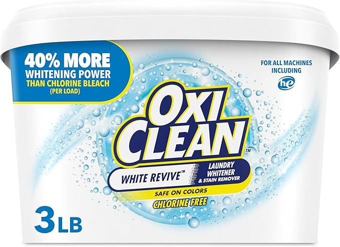 OxiClean White Revive Laundry Whitener and Stain Remover Powder, 3 lb | Amazon (US)
