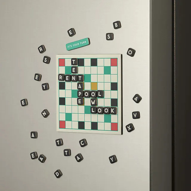 Scrumble Magnetic Fridge Game | UncommonGoods
