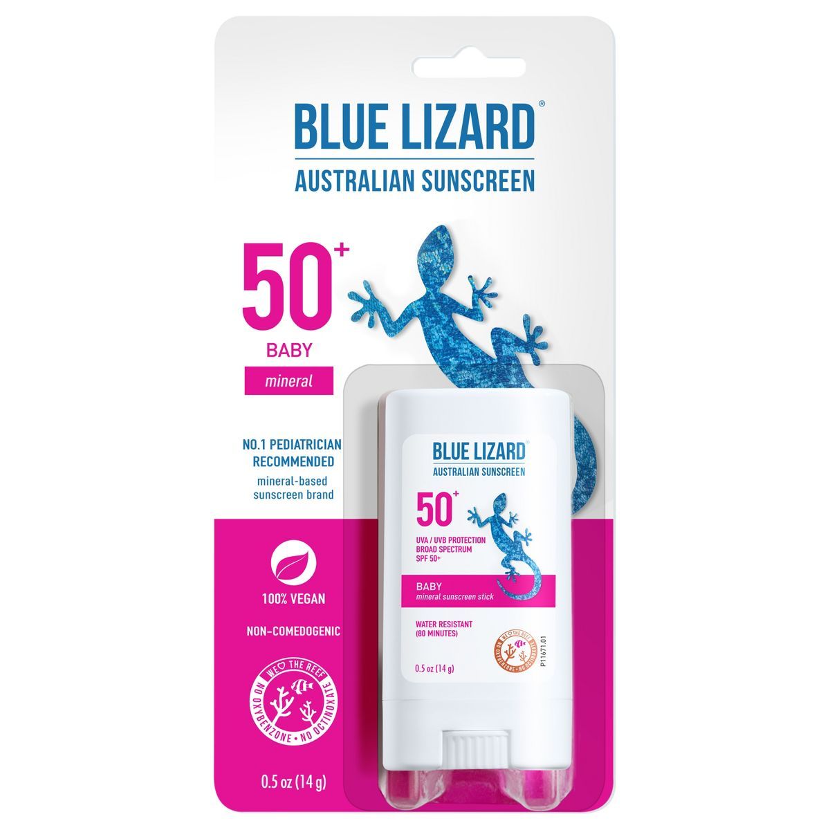 Blue Lizard Baby Mineral Sunscreen Stick for Face and Body - SPF 50+ - 0.5 oz | Target