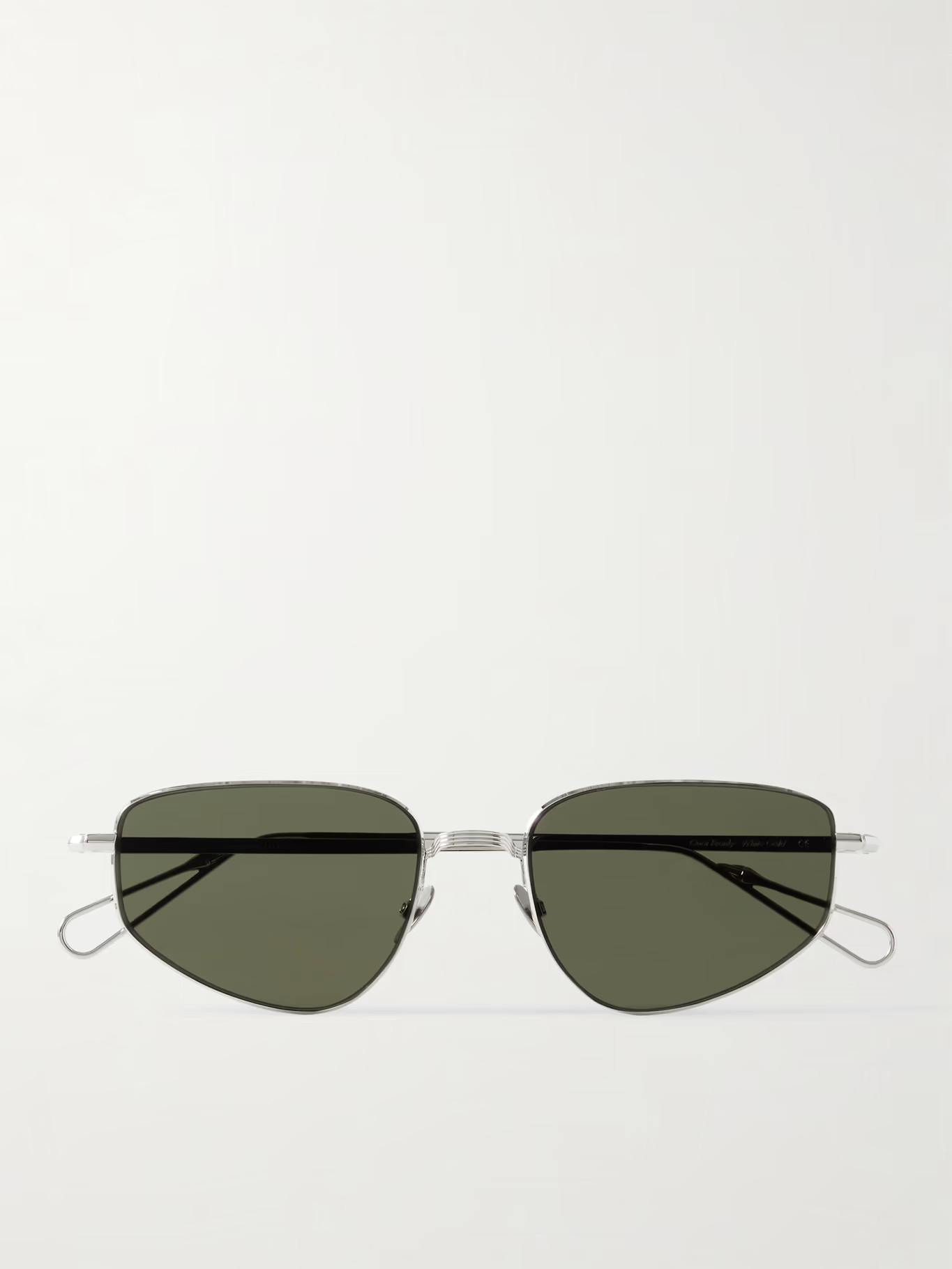 Quai Branly Square-Frame White Gold-Plated Sunglasses | Mr Porter (US & CA)