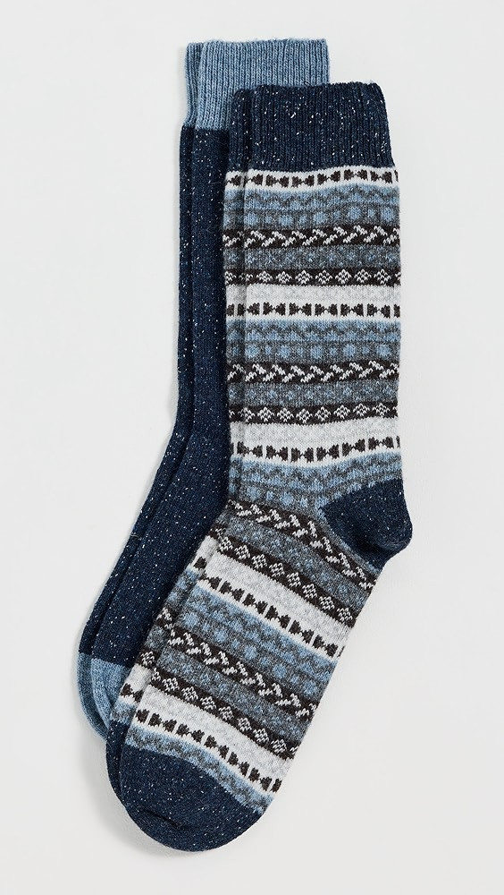 Barbour Fair Isle Socks 2 Pack | Shopbop