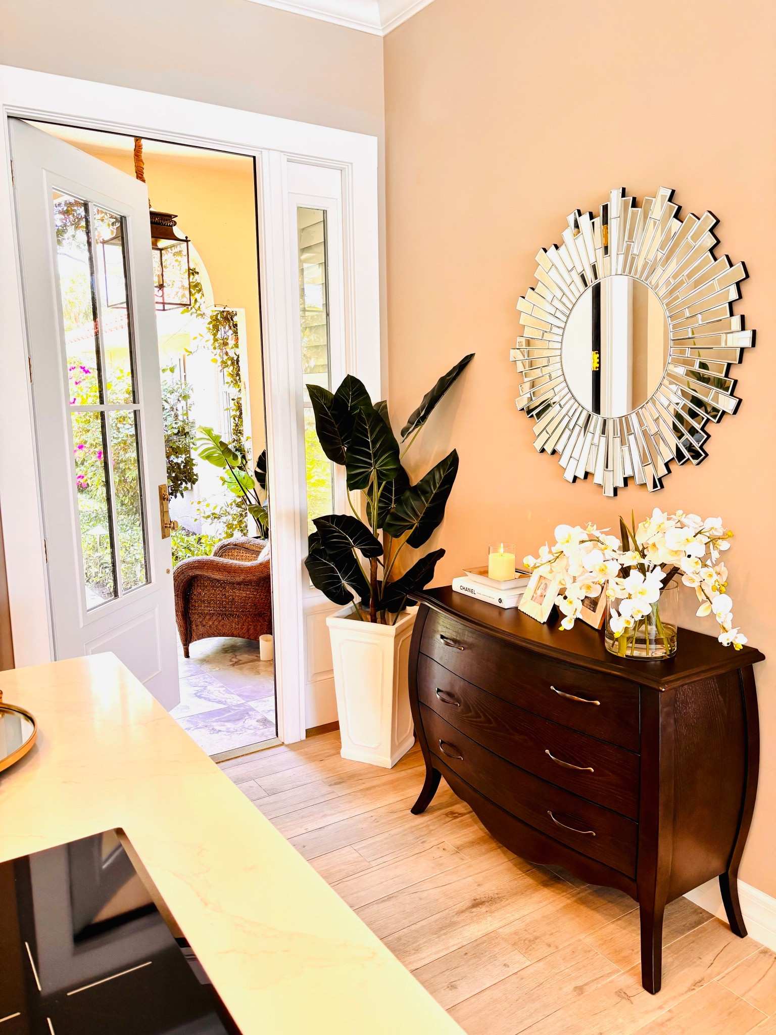 Entryway accent chest espresso chest, accent cabinet, wood dresser, kitchen and door entry 