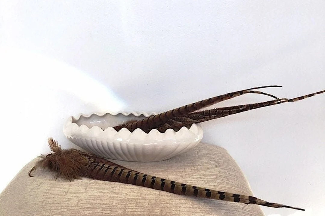 Vintage Midcentury White Scalloped Ceramic Bowl, Holiday Table, Made in USA - Etsy | Etsy (US)