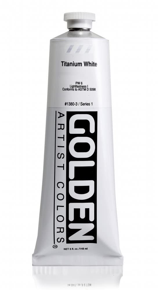 Golden Artist Colors Heavy Body Acrylics, Titanium White (5 oz tube) | Amazon (US)