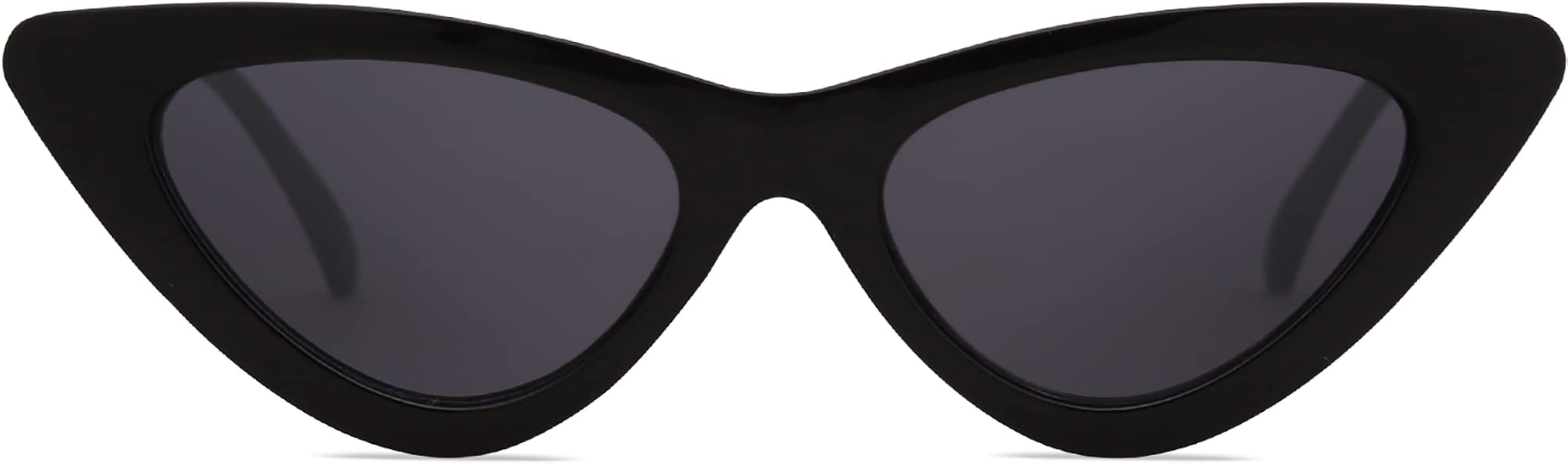 SOJOS Retro Vintage Narrow Cat Eye Sunglasses for Women Clout Goggles Plastic Frame Cardi SJ2044 | Amazon (US)