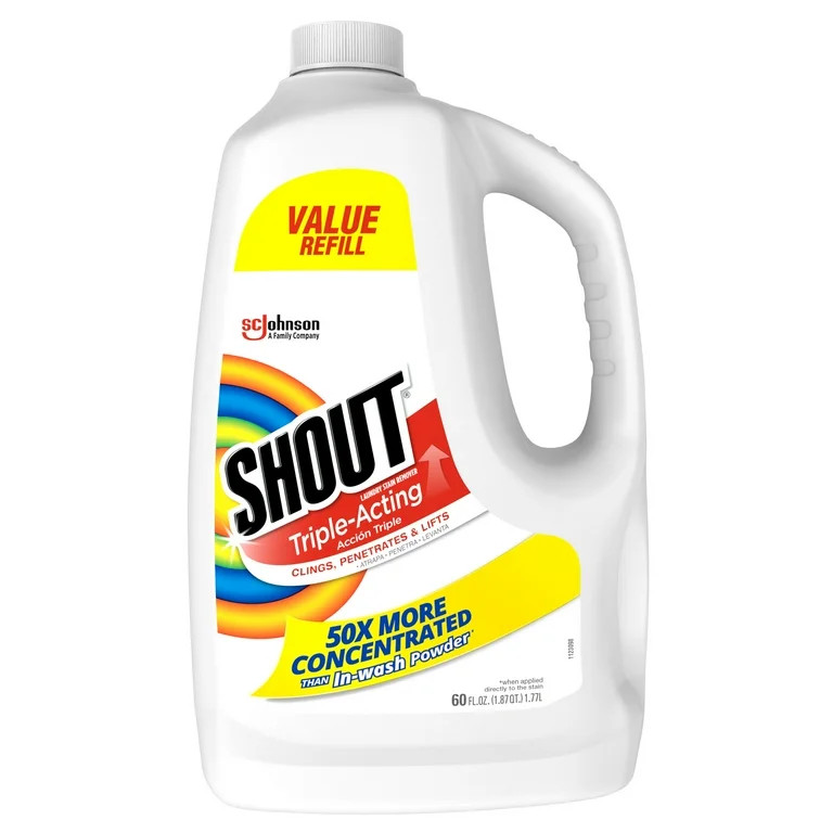 Shout Triple-Acting Refill, Laundry Stain Remover, 60 Ounce | Walmart (US)