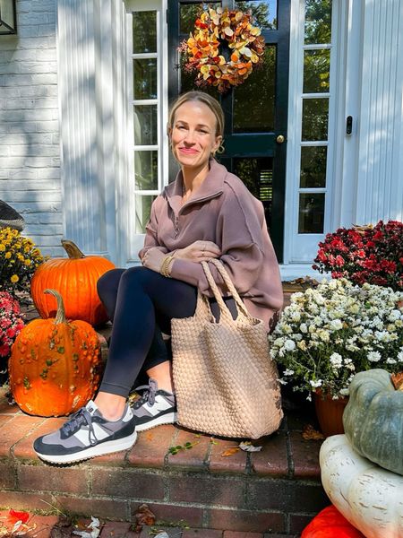 This cozy fall outfit is all from Amazon and all on sale, even my purse! I went up 1/2 size in my sneakers. I’ll link my favorite no show socks, simple jewelry and natural makeup look too. I’m 24 weeks pregnant so this is maternity friendly. I’m in regular leggings today but I’ll link the maternity ones I own too. 

#LTKSeasonal #LTKxPrime #LTKbump