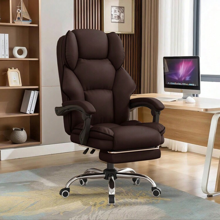 Office Chair Reclining Computer Gaming Chair With Foot Rest Executive Desk Chair High Back Work C... | SHEIN