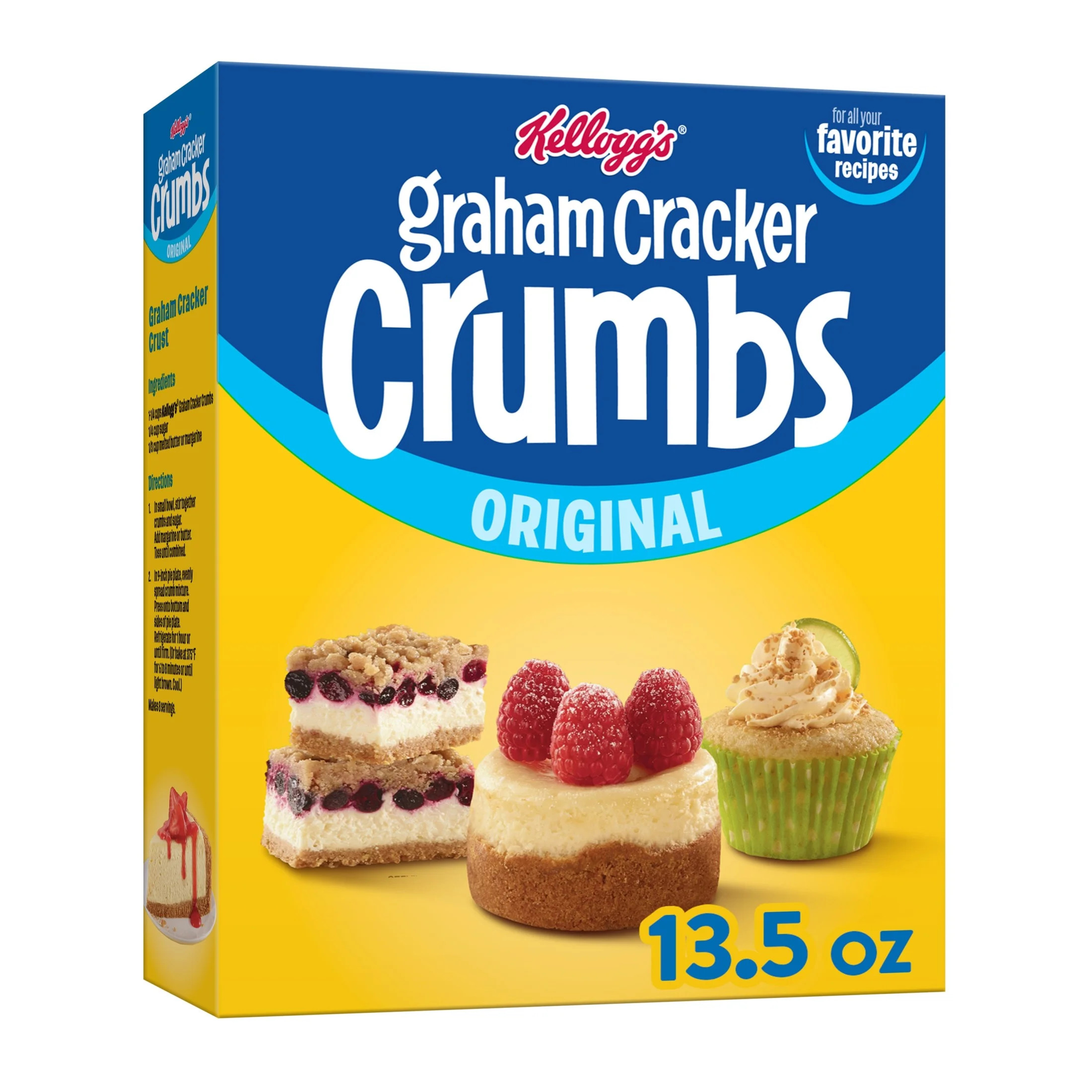 Kellogg's Graham Cracker Original Crumbs, Dessert Ingredients, 13.5 oz | Walmart (US)