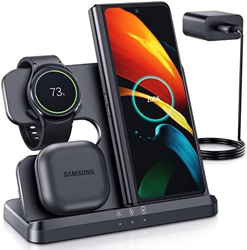 LK Wireless Charging Station for Samsung 3 in 1 Wireless Charger for Galaxy Watch 5/5 Pro/4/3/Act... | Amazon (US)