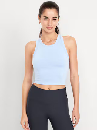 Fluid Seamless Fitted Crop Tank Top | Old Navy | Old Navy (US)