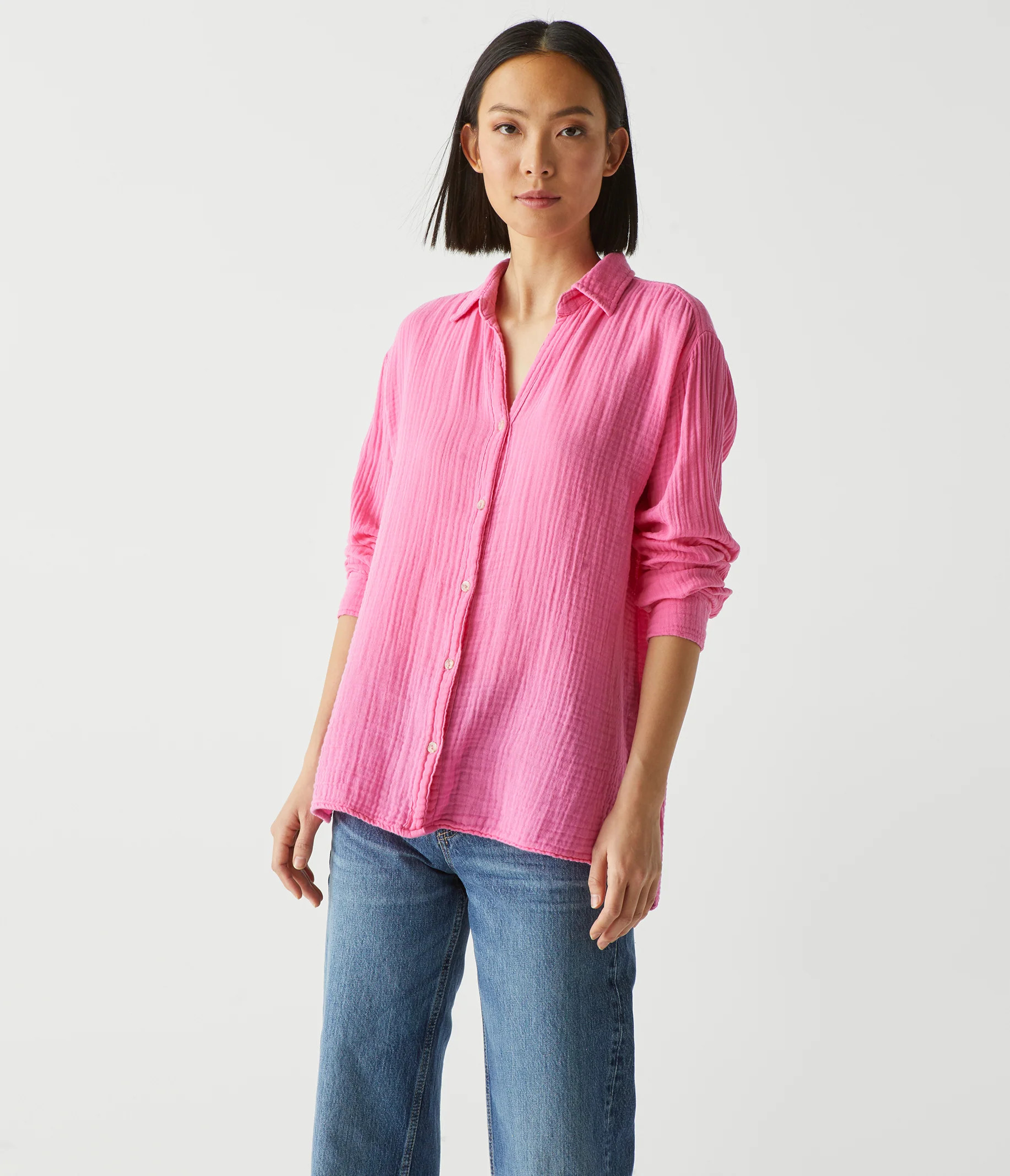 Leo Gauze Button Down Shirt | MichaelStars.com
