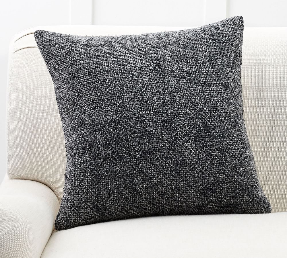Faye Linen Textured Pillow | Pottery Barn (US)