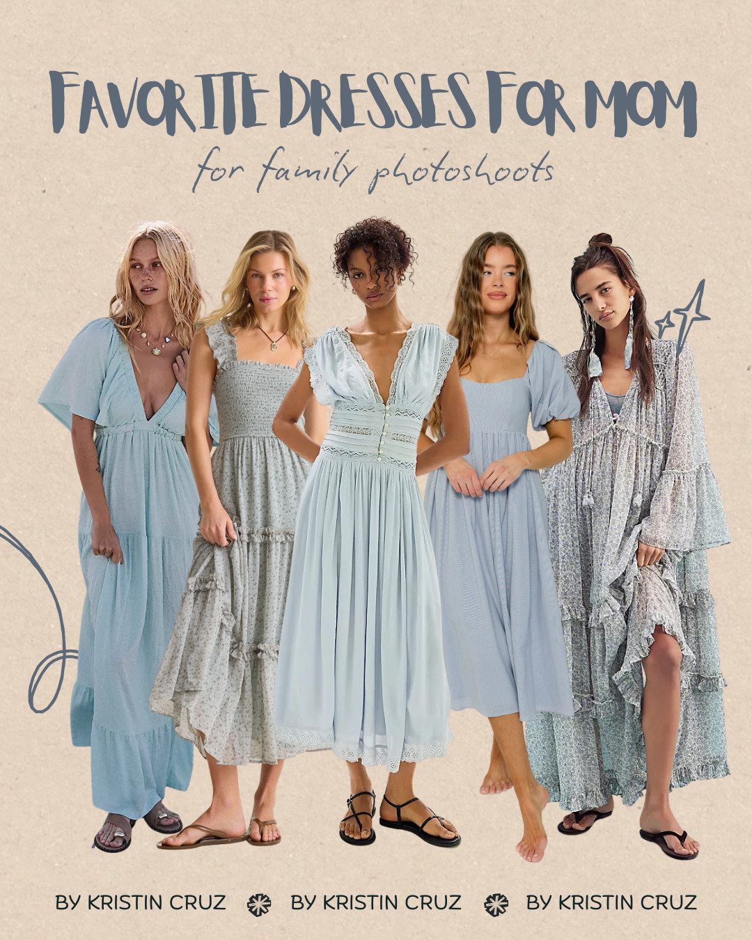 If you're planning a family photo outfits, these soft and dusty blue dresses are timeless for beach family photos, coastal family pictures, spring family sessions, and motherhood portraits! 

Just make sure you are the only person in blue or this color can backfire when repeated too much. Pair it with warmer colors on other people. Love ya! 😍

#LTKmomlife #LTKSeasonal #LTKBeauty