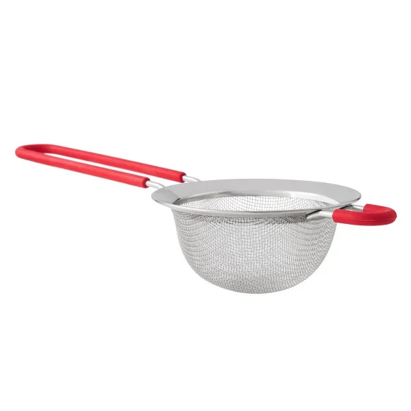 Mainstays 3" Mini Stainless Steel Fine Mesh Strainer Basket, Red | Walmart (US)