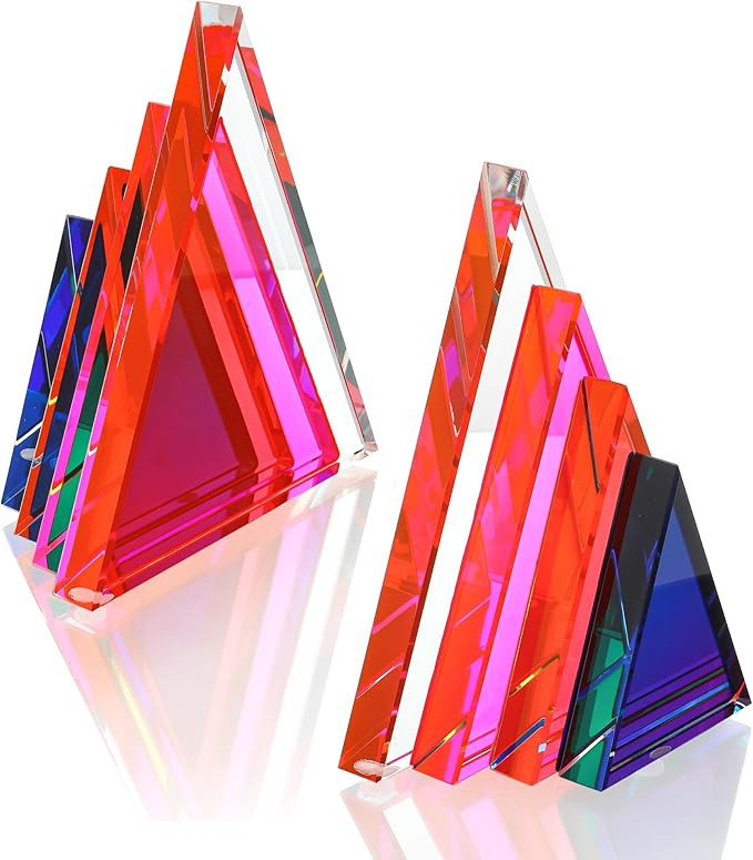 H&D HYALINE & DORA 1Pair 3Lbs Crystal Bookends for Shelves Decorative Glass Bookends for Heavy Bo... | Amazon (US)