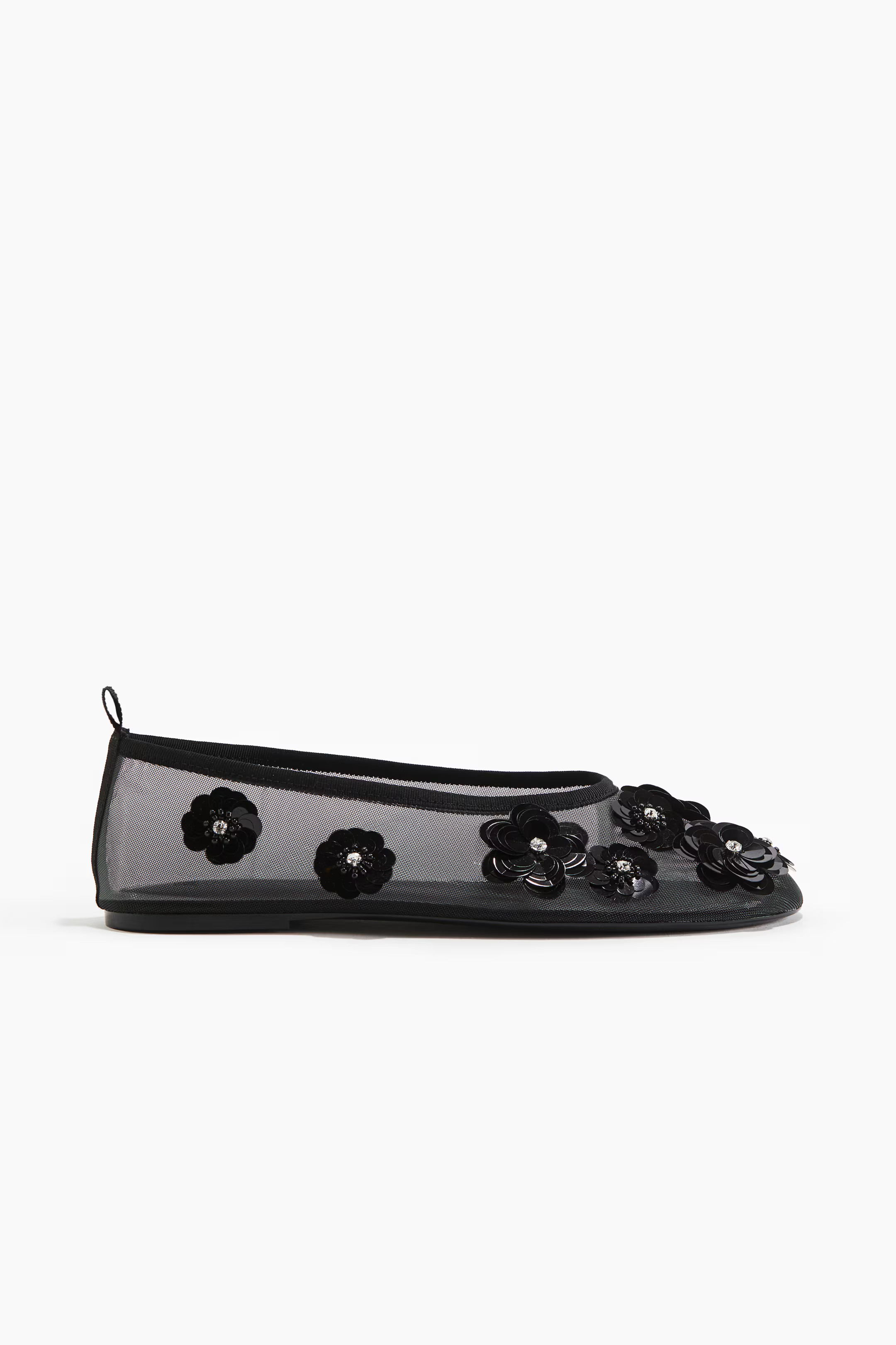 Appliquéd mesh ballet flats | H&M (UK, MY, IN, SG, PH, TW, HK)