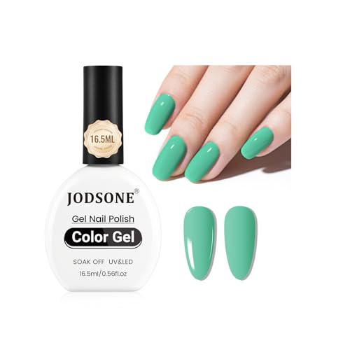 JODSONE 16.5ml Light Green Gel Nail Polish Nature Light Green Gel Polish Color Manicure Salon DIY at Home High Gloss Soak Off U V | Amazon (US)