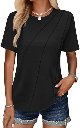 ANRABESS Womens Summer Tops Workout Shirts Beach Vacation Outfits Business Tshirts Dressy Fashion... | Amazon (US)