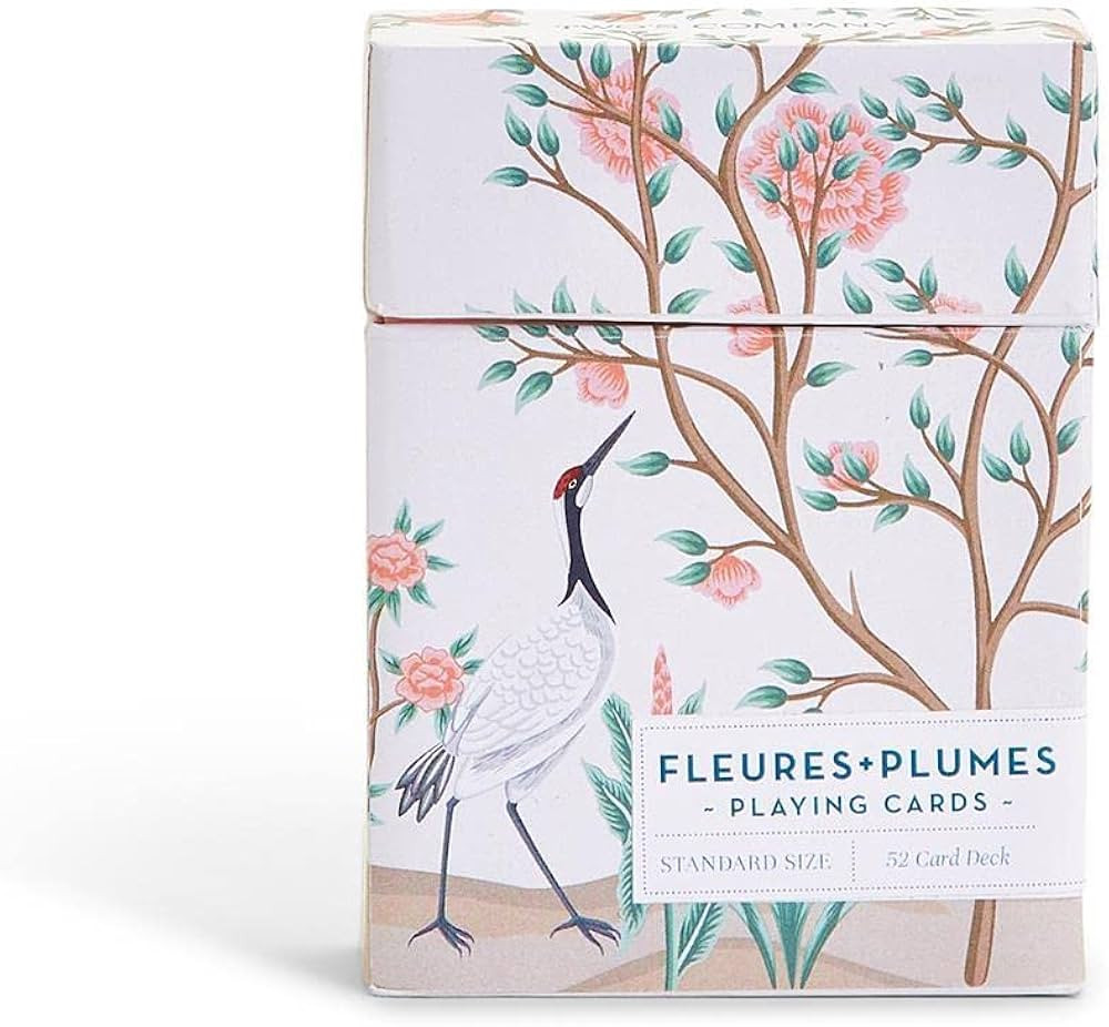 Two's Company 53505 Flora and Fauna Deck of Playing Cards with Gold Foil Edges in Gift Box, Paper... | Amazon (US)