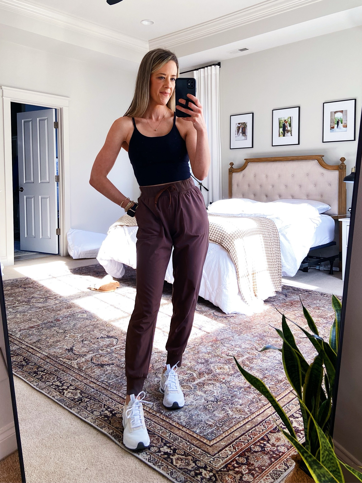 Modest gym outfit from Amazon. 

Workout Outfit | Mom Outfit | Workout Class Outfit | Amazon Joggers | Neutral Nikes | Longline sports bra | Amazon gym clothes 

#LTKstyletip #LTKfindsunder50 #LTKfitness