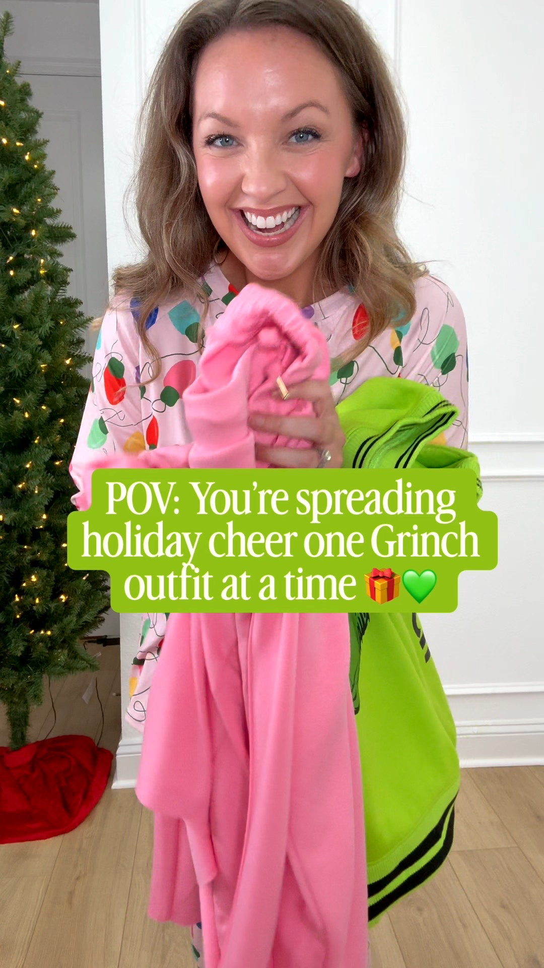 Spreading holiday cheer one Grinch outfit at a time 💚! The new You’re a Mean One Grinch Collection just dropped from @shopwillowtree and it is so festive and fun! I am 5’5” Size 8/10 Wearing M in all! Whether you are a teacher who’s looking for Grinch day outfits, or a mom / grandma who likes to dress festive and fun around the holidays! 

Christmas outfit, grinch, grinch outfit, holiday pajamas, grinch day, pink and green Christmas . Grinch sweatshirt, holiday sweatshirt, Christmas sweater, grinch pajamas 

#grinch #christmaspajamas #christmassweatshirt #christmasoutfit #holiday #holidayoutfit #momoutfit #grinchsweater #grinchoutfit #holidaypajamas #shopwillowtree #twt

#LTKSeasonal #LTKFindsUnder100 #LTKHoliday
