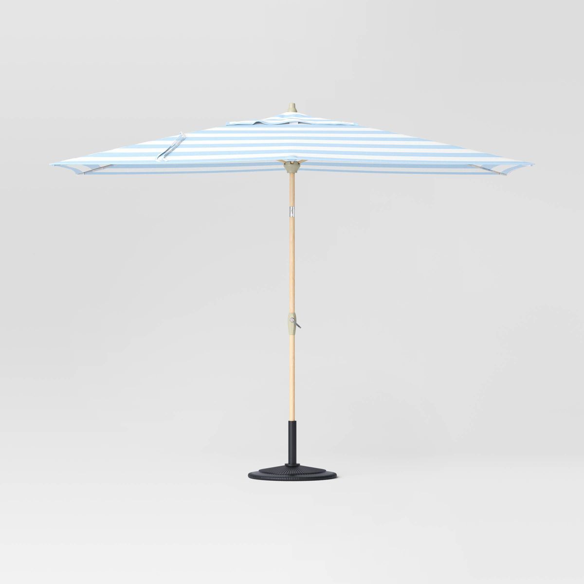 6'x10' Rectangular Cabana Stripe Outdoor Patio Market Umbrella with Light Wood Pole - Threshold... | Target