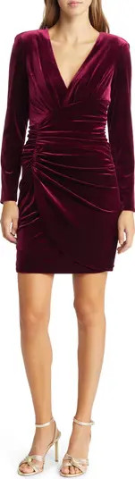 Vince Camuto Long Sleeve Velvet Cocktail Dress | Nordstrom | Nordstrom