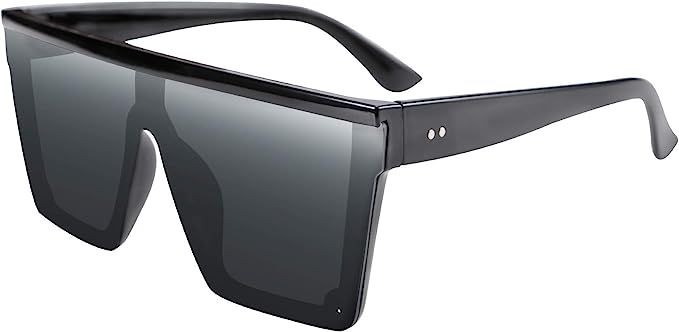 FEISEDY Fashion Siamese Lens Sunglasses Women Men Succinct Square Style UV400 B2470 | Amazon (US)