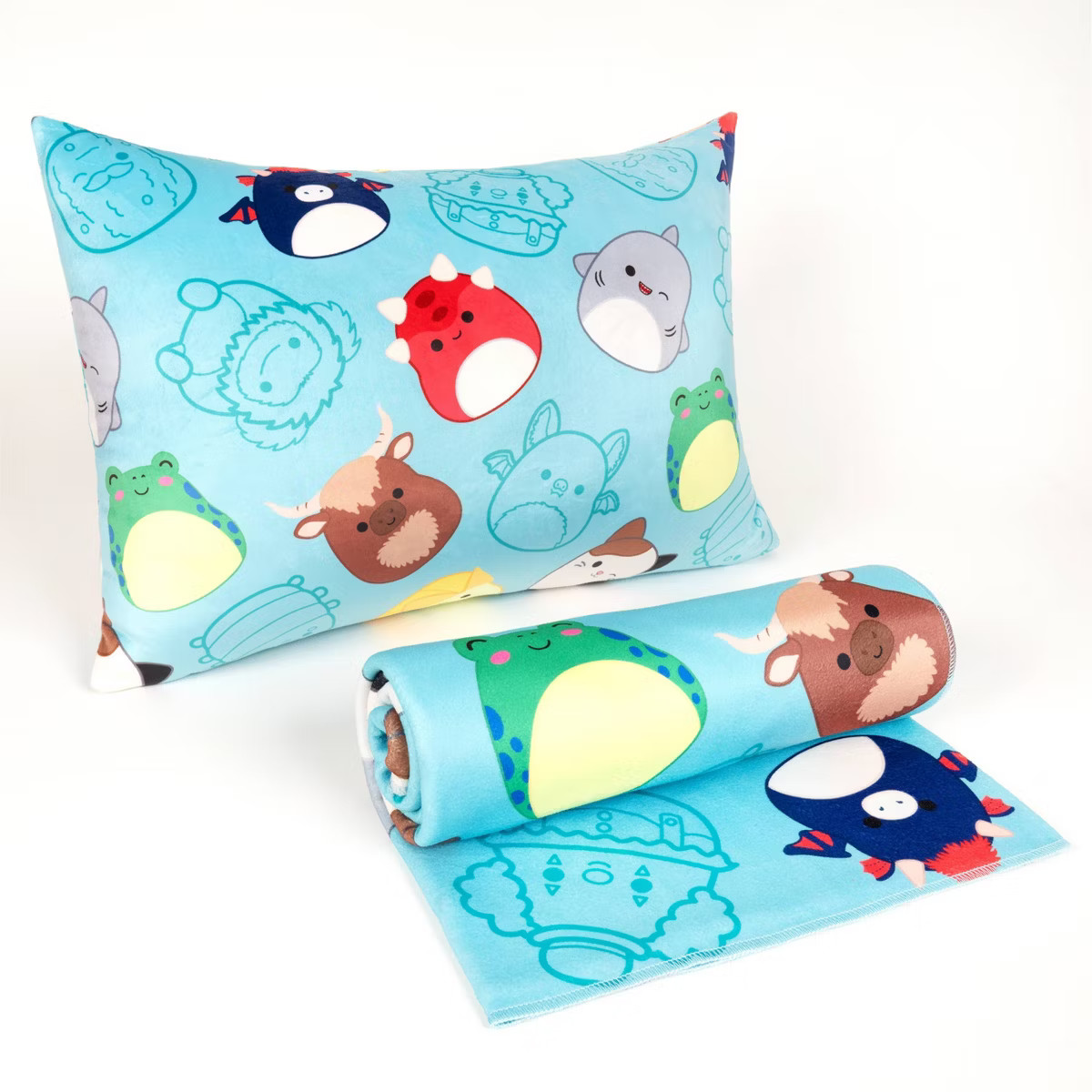 SquishPillow Kids' Pillow Throw Gift Set Restie Besties Teal | Target