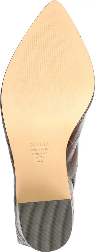 Schutz Maryana Pointed Toe Block Heel Knee High Boot (Women) | Nordstrom | Nordstrom