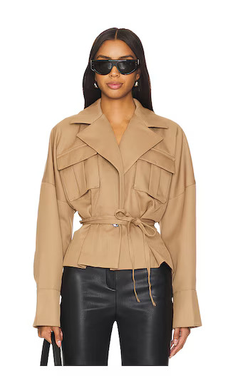 Mari Jacket in Dark Taupe | Revolve Clothing (Global)
