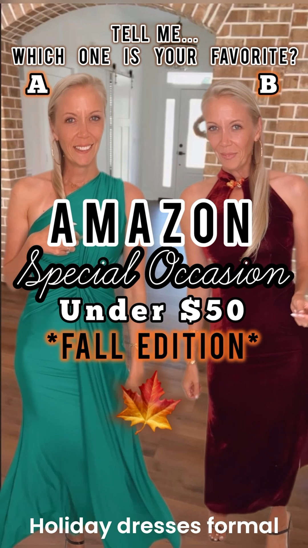 He’s beautiful, long maxi dresses are modest and a total wow dress!
I love the green silky material on the first one and who doesn’t love a good burgundy velvet dress?!
Perfect for your next holiday party dress or fall/winter wedding guest dress 

#LTKSeasonal #LTKWedding #LTKFindsUnder50
