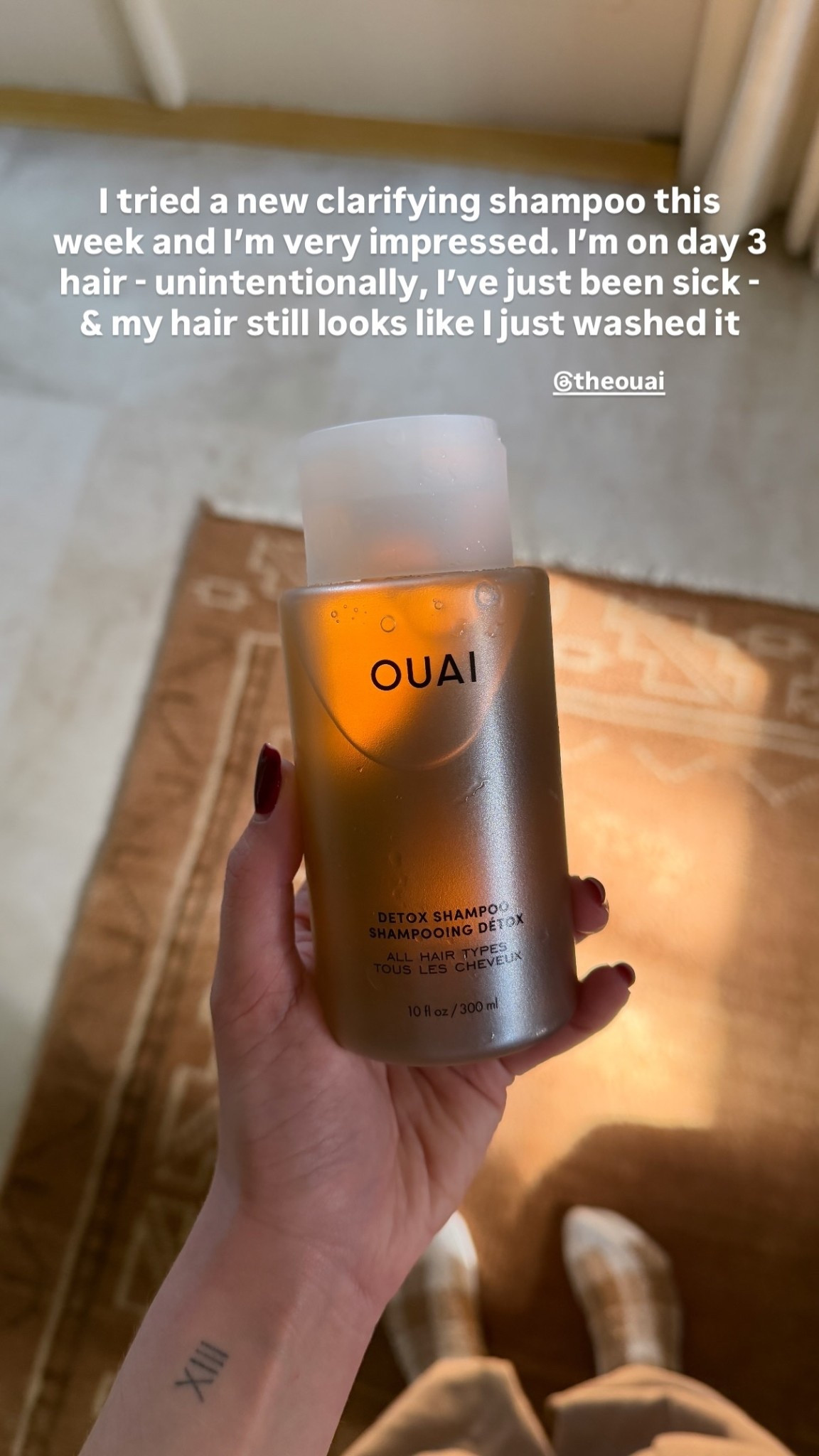 I tried a new clarifying shampoo this week and I’m very impressed. I’m on day 3 hair - unintentionally, I’ve just been sick - & my hair still looks like I just washed it  @theouai 

#LTKBeauty #LTKselfcare