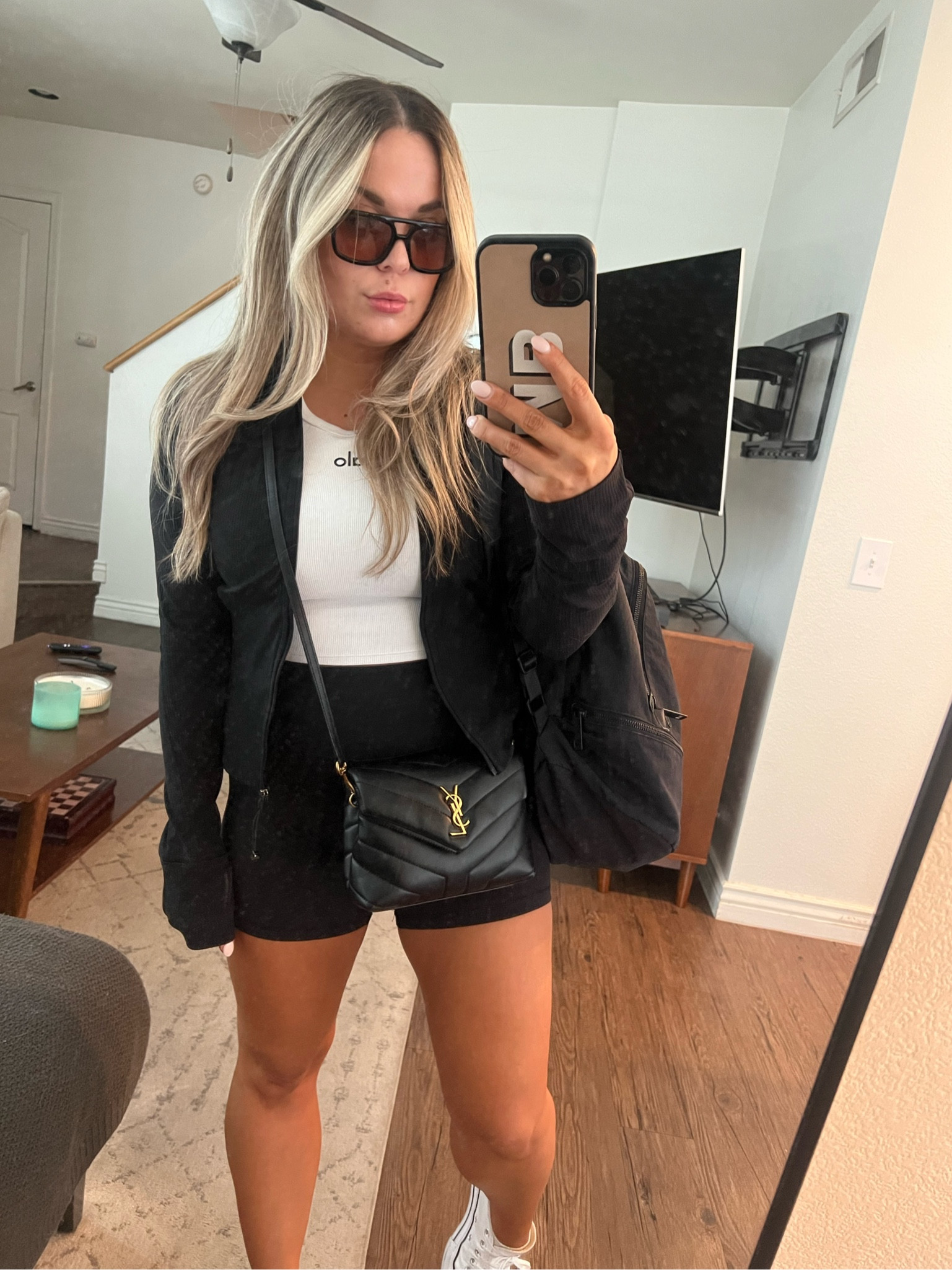 Alo yoga, Alo outfit, lulu outfit, lululemon, alo tank, biker shorts, lululemon backpack, platform converse, white sneakers, white converse, ootd

*converse run large, I sized one full size down. Normally a size 7 and took a size 6 in these*

#LTKstyletip #LTKfit #LTKshoecrush