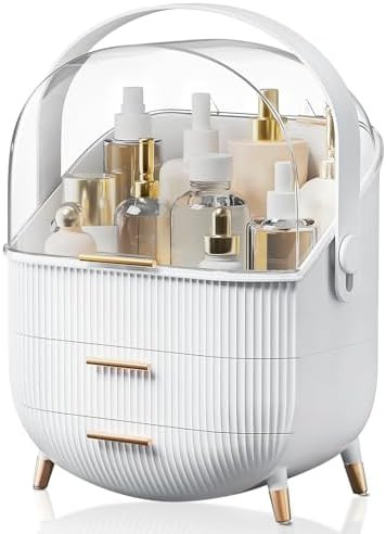 Makeup Organizers, Make Up Organizer for Vanity, Countertop Cosmetic Storage with Drawers and Tra... | Amazon (US)