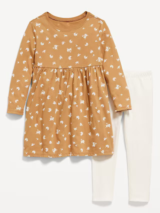 2-Pack Tiered Dress and Leggings for Toddler Girls | Old Navy (US)