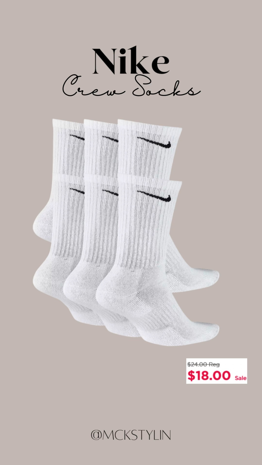 This is such a great price for a 6 pack of Nike crew socks! Great for back to school 

#LTKSaleAlert #LTKKids #LTKBacktoSchool