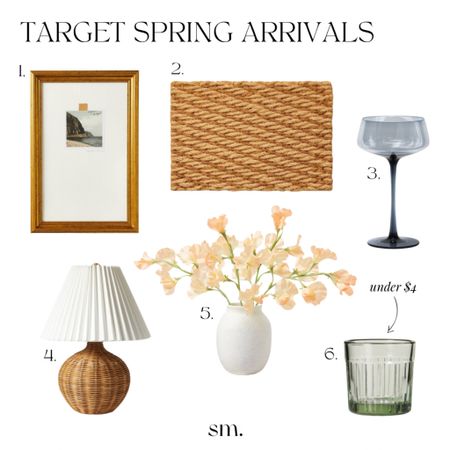 Target Home new spring arrivals 

[target home decor, spring home decor, neutral home decor,  fluted juice glass, colored glass, Threshold™ designed with Studio McGee, Artificial Sweet Pea Floral Arrangement, Handwoven Coir Doormat, brass desktop calendar, colored glass Cocktail Coupe Glass, Natural Wicker Table Lamp, gold framed matted photo] 

#LTKhome #LTKfindsunder100 #LTKSeasonal
