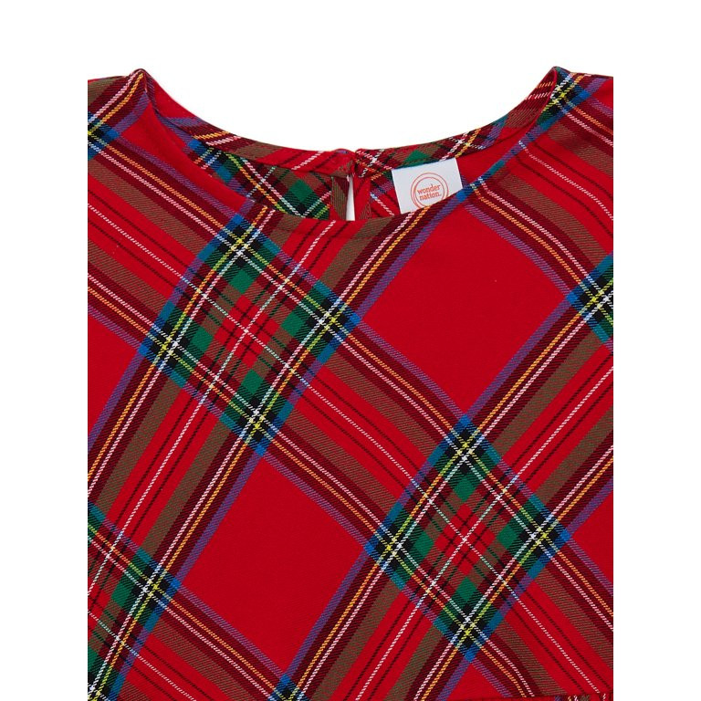 Wonder Nation Girls Long Sleeve Peasant Dress, Sizes 4-18 & Plus | Walmart (US)