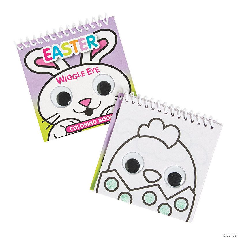 Easter Googly Eyes Spiral Coloring Books - 12 Pc. | Oriental Trading Company